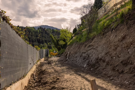 Baustelle Tiefbau Axams