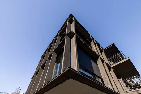 Fassadenaufbau aus Holz