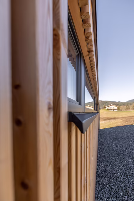 Holzfassade aus Eiche