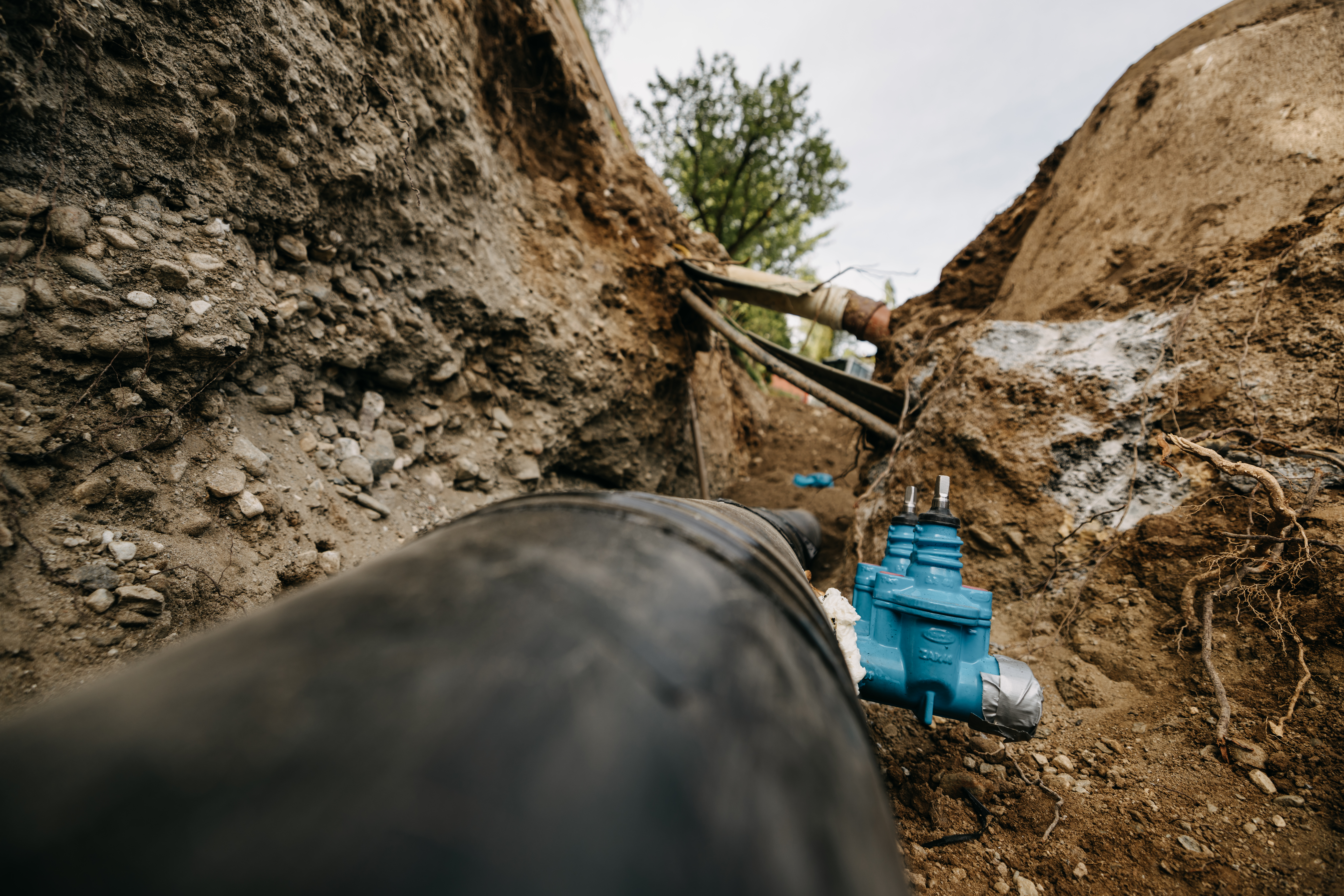 Tiefbaubaustelle Axams